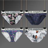 Soutong 4Pcs/lot Mens Briefs Underwear Pure Cotton