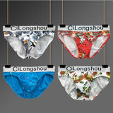 Soutong 4Pcs/lot Mens Briefs Underwear Pure Cotton