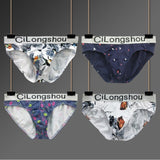 Soutong 4Pcs/lot Mens Briefs Underwear Pure Cotton